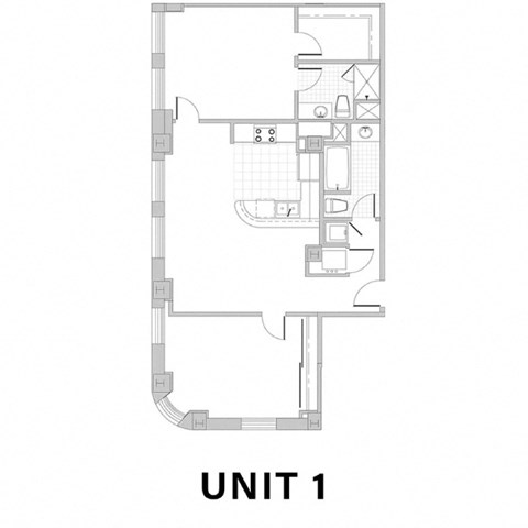 Floor plan for 2 beds, 2 baths, 988 sqft